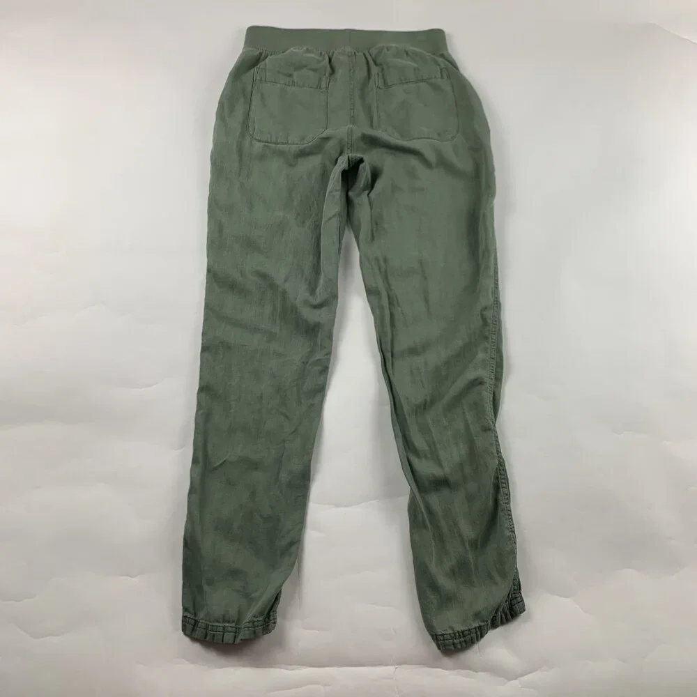 Faherty Olive Green Ankle Crop Pants